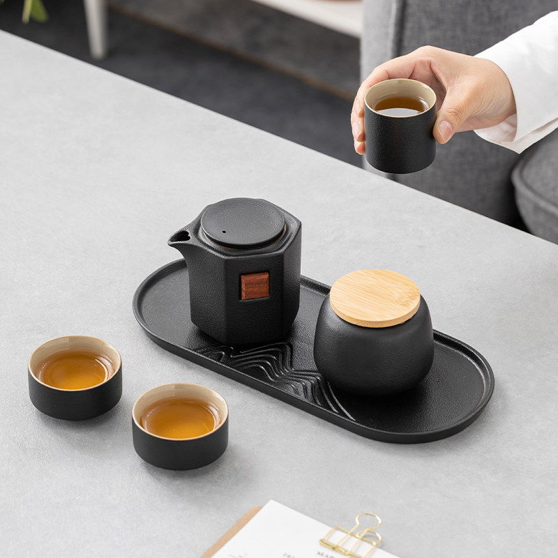 便携式旅行茶具套装户外露营旅游功夫泡茶壶茶杯干泡茶台带茶叶罐