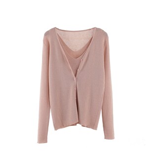 吊带背心加针织开衫两件套女夏2024新款显瘦时尚套装女空调衫外套