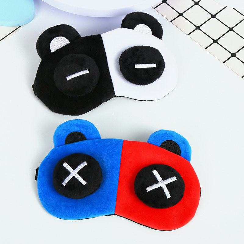 双拼色大眼熊眼罩睡眠遮光男女学生可爱睡觉通用冰敷护眼暖冬专用,居家日用,冰敷/热敷眼罩,淘宝优惠券,粉丝福利购,淘宝优惠卷
