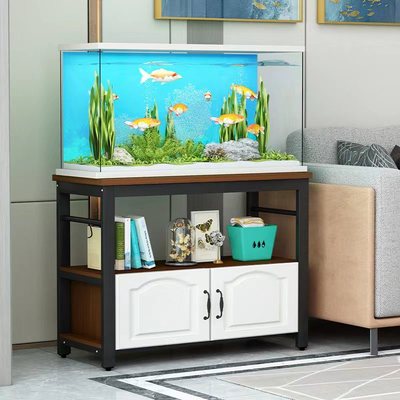 简易欧式鱼缸柜金属鱼缸架子客厅家用鱼缸底柜储物柜定制鱼缸底柜