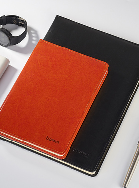 博文A5/B5/A4-120商务笔记本硬皮面记事本车线本120页PU软皮记事