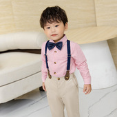 英伦风 宝宝一周岁生日儿童主持人婚礼花童小西装 男童礼服套装 夏款