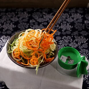 手持式蔬菜螺旋切丝器刨丝超细长不伤手角瓜打条厨房旋转简易神器