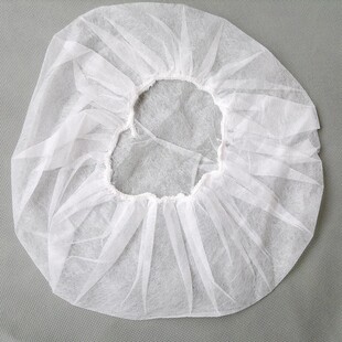 20g加大一次性无纺布圆帽工作防护食品厂车间帽子防尘透气100顶