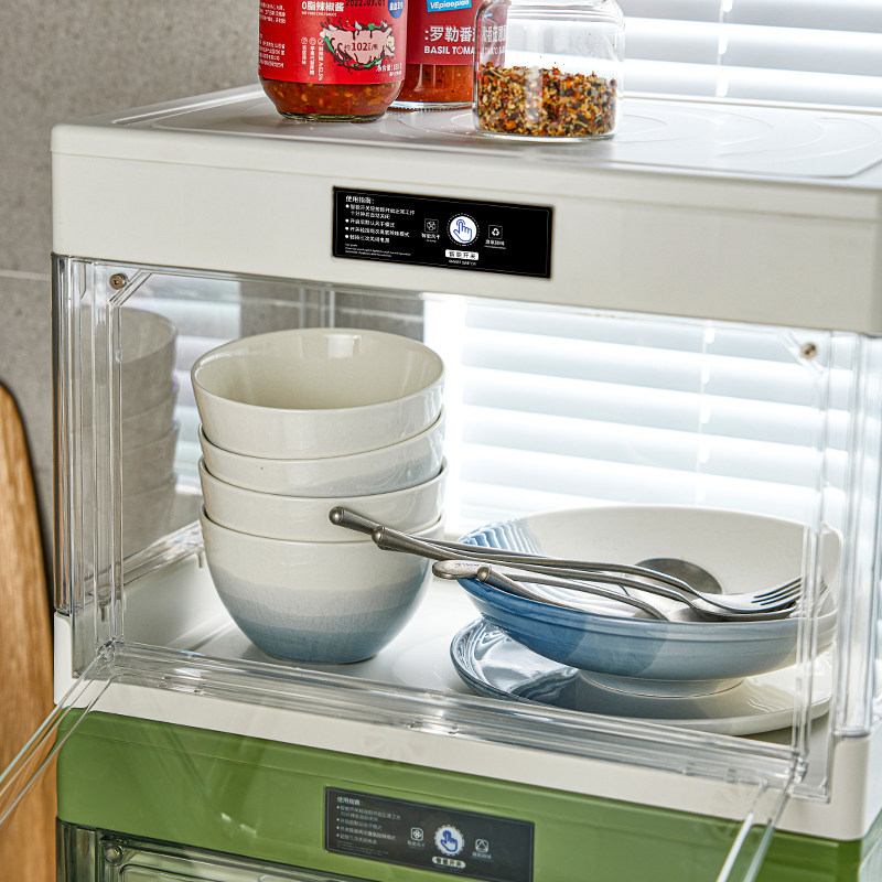 消毒杯子收纳置物架放茶杯玻璃水杯沥水防尘存放盒子咖啡储物杯架