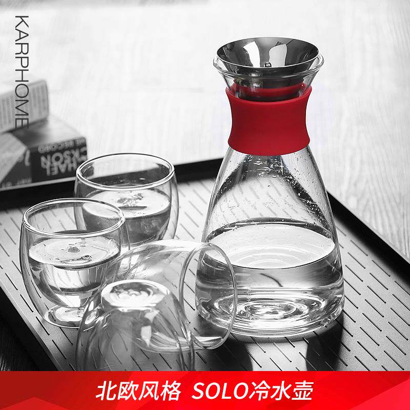 耐热家用凉水杯套装防爆凉水壶大容量冷水壶大号家用简约果汁扎壶