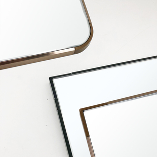 定做无边框全面屏隐边推拉试衣镜折叠旋转伸缩衣柜镜玄关鞋 柜镜