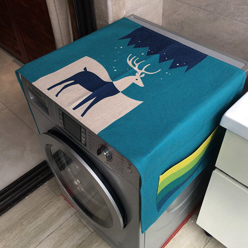 卡通洗衣机盖布单开门冰箱罩收纳搭帘罩防尘罩床头柜布多功能盖巾,居家布艺,洗衣机罩,淘宝优惠券,粉丝福利购,淘宝优惠卷
