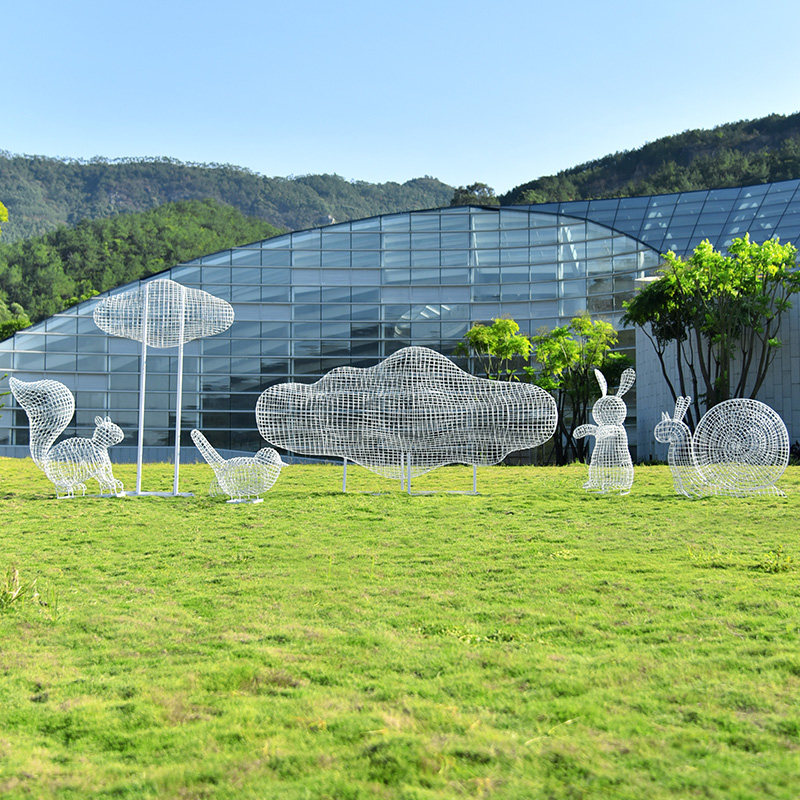 户外镂空云朵雕塑铁艺不锈钢动物摆件售楼处草坪园林景区美陈装饰,家居饰品,户外/庭院摆件,淘宝优惠券,粉丝福利购,淘宝优惠卷