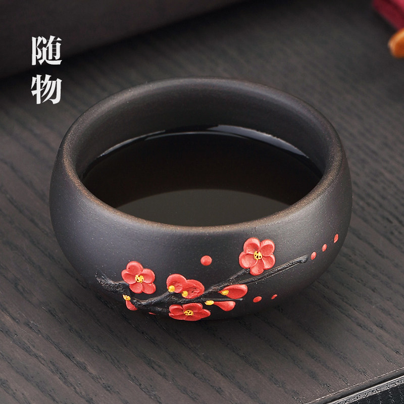 云南紫陶茶杯主人杯茶具单杯陶瓷功夫品茗杯家用茶盏女士杯子单只