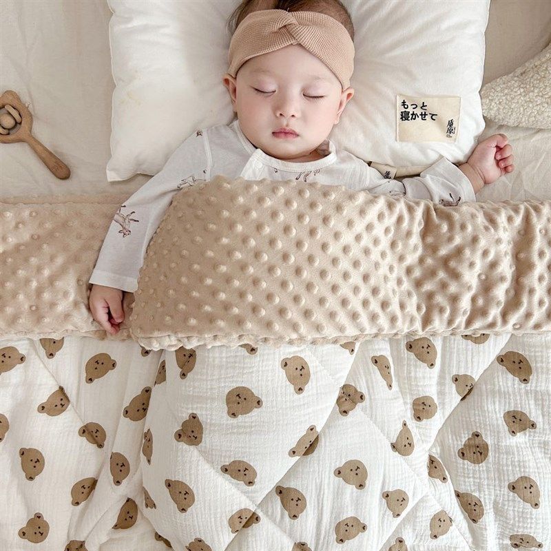 2023儿童豆豆被秋冬a类母婴级小毯子幼儿园婴儿棉被宝宝安抚毛毯,婴童用品,婴童毛毯/盖毯,淘宝优惠券,粉丝福利购,淘宝优惠卷