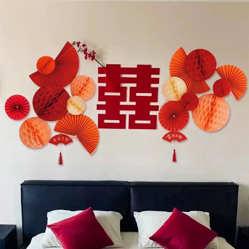 结婚婚房布置蜂窝灯笼球套餐男女方卧室客厅背景墙装饰,节庆用品/礼品,婚房装扮用品,淘宝优惠券,粉丝福利购,淘宝优惠卷