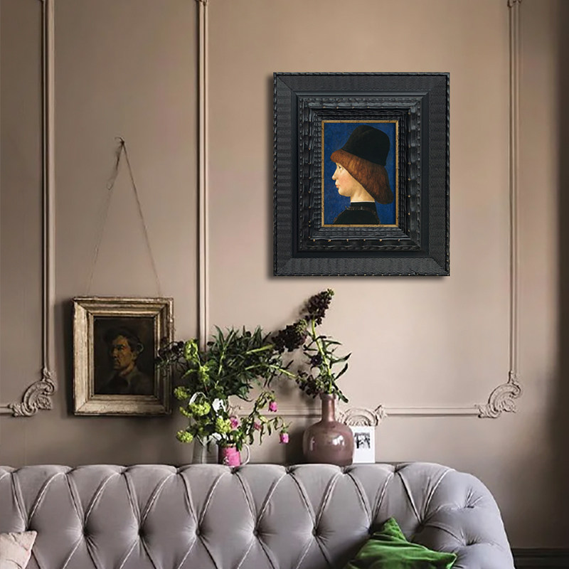 少量黑色人物油画复古小众收藏装饰画厚重实木框客厅欧式卧室壁,家居饰品,现代装饰画,淘宝优惠券,粉丝福利购,淘宝优惠卷