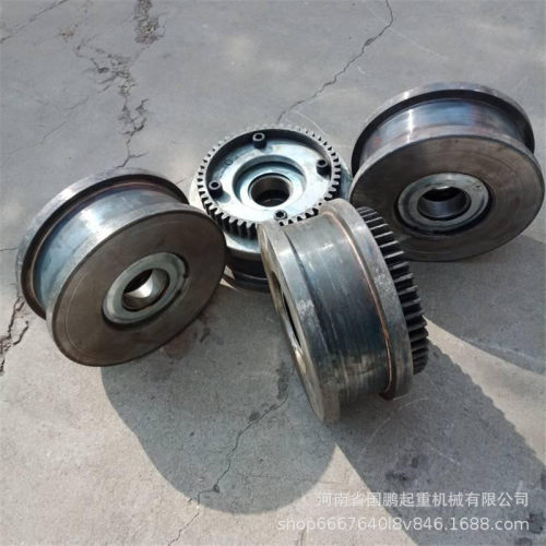 单梁行车龙门吊直径200/300/400LD行车轮大车行走轮平面凹面齿圈