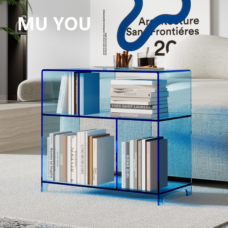 亚克力多层置物架小户型沙发边几书架客厅极窄侧边柜网红矮书柜,住宅家具,书架,淘宝优惠券,粉丝福利购,淘宝优惠卷