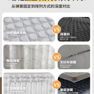 甜蜜睡眠马尾毛无胶水手工拉扣天然席梦思独立袋弹簧适中家用床垫