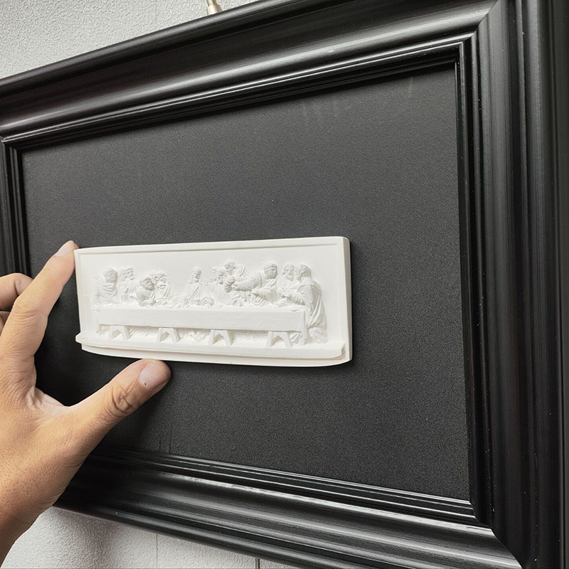 中古风小众个性装饰画高级感客厅饭厅书房挂画立体石膏头像DIY画