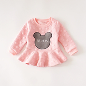 小女童宝宝秋装 卫衣裙子可爱婴儿幼儿童连衣裙服春秋季 1一3岁洋气