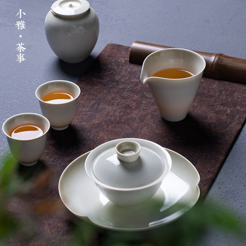 日式禅意草木灰釉公道杯 手工陶瓷茶海分茶器 功夫茶具匀杯