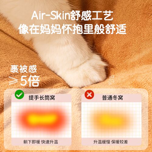 可爱猫窝冬季保暖无毛猫睡袋半封闭式安全感猫咪沙发宠物房子狗窝