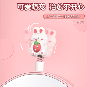 适见镜子化妆镜学生宿舍小镜子便携折叠台式桌面镜子可立收纳家用
