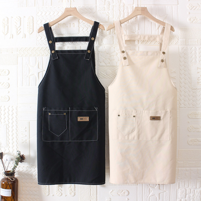 高端免费定制店名纯棉双肩工作服围裙女大人防油污餐厅服务围腰男,家庭/个人清洁工具,围裙,淘宝优惠券,粉丝福利购,淘宝优惠卷