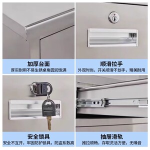 304加厚不锈钢医生办公桌电脑台式桌带抽屉无尘车间工作台写字桌