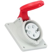 IP44防水斜式 斜座 工业插座三芯四线五孔16A32A航空插头三相电暗装