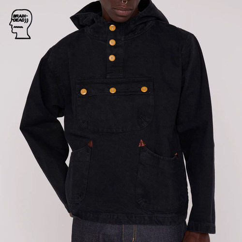 脑逝DenimSmock连帽工装牛仔衣