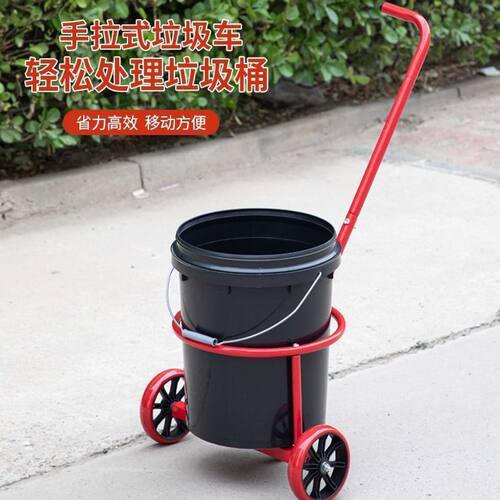 家用垃圾推车带轮大容量垃圾桶小区楼道搬运车加厚铁工厂批发