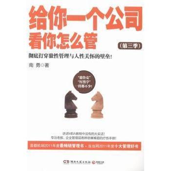 【正版书】给你一个公司看你怎么管 南勇著 湖南文艺出版社9787540462192