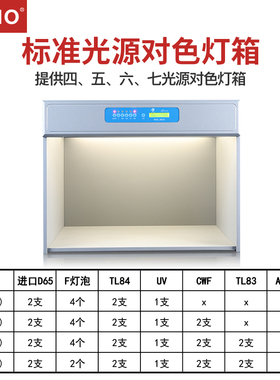 DOHO 456光源标准光源对色灯箱D65光源箱比色灯箱纺织皮革比色箱