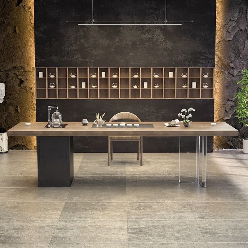 实木亚克力大板茶桌椅组合带柜子功夫茶盘茶台一体办公室客厅泡茶,住宅家具,家用茶台/茶桌,淘宝优惠券,粉丝福利购,淘宝优惠卷