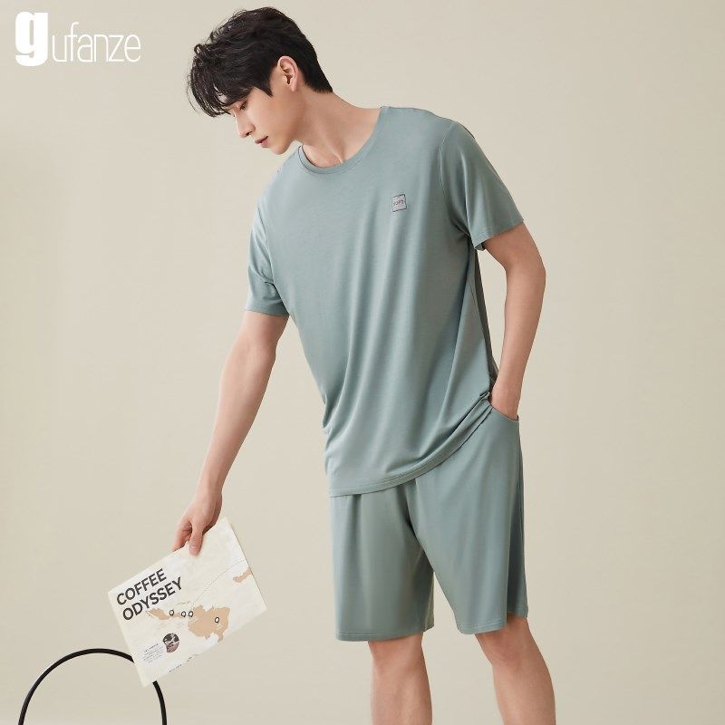 男士睡衣夏季男款夏款纯棉夏天短袖家居服套装男生春秋款2025新款