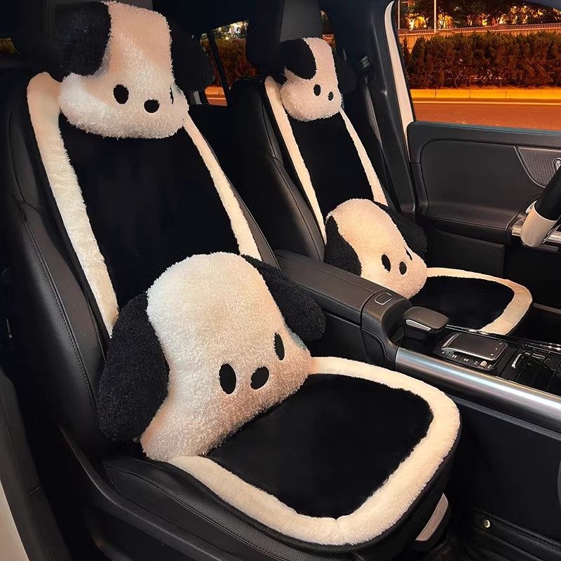 汽车坐垫冬季毛绒保暖黑白车垫加绒冬天车座垫车载座椅加热垫女士,汽车用品/电子/清洗/改装,通用座套/座垫,淘宝优惠券,粉丝福利购,淘宝优惠卷