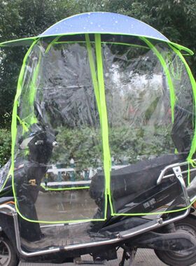 电动三轮车车棚折叠休闲新款小型老年全封闭小巴士车篷遮阳棚雨棚