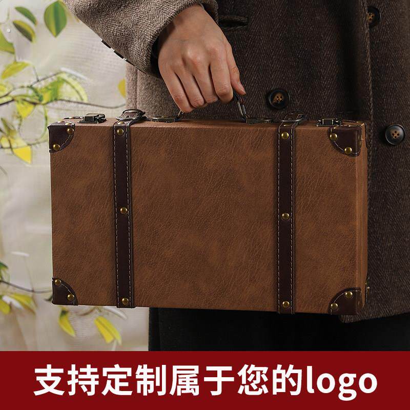 橱窗陈列摄影复古箱子定制老式英伦风手提收纳箱大号大容量收纳箱