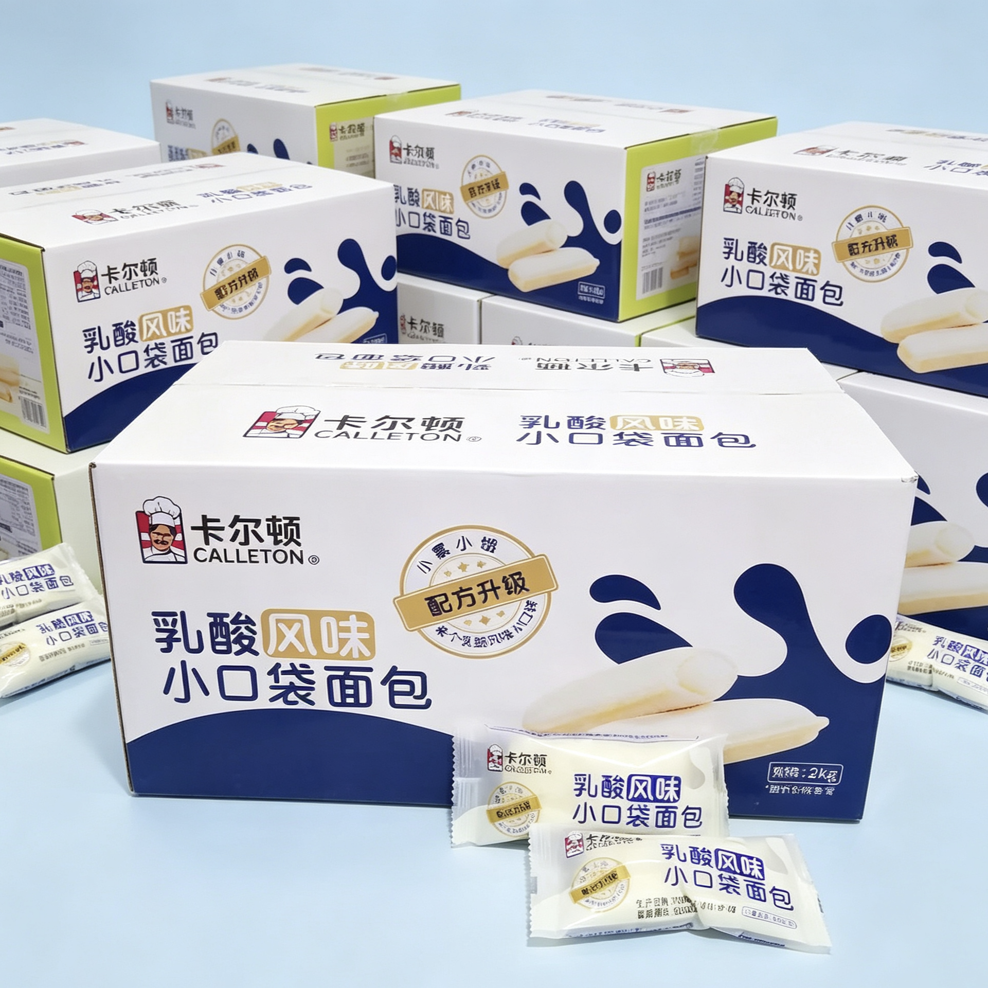 卡尔顿酸奶味小口袋面包整箱