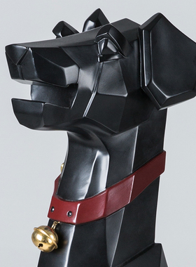 北欧轻奢落地狗摆件实用收纳沙发边几电视柜子客厅大型新居礼物品