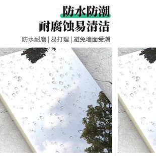 竹炭木镜面板竹木纤维金属碳晶护墙板KTV黑镜高光质感吊顶净白板