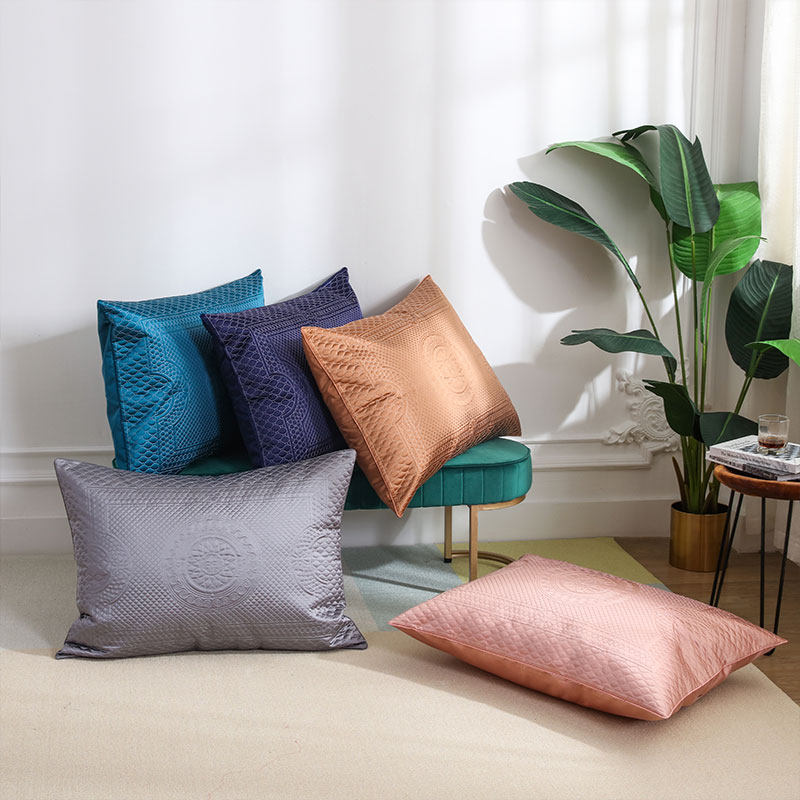 酒店样板房抱枕轻奢靠垫客厅沙发大靠枕卧室床头枕套不含芯60x80