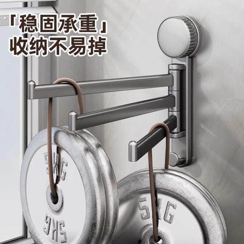 厨房抹布架免打孔吸盘摺叠多用途厨房阳台浴室多功能毛巾收纳层架