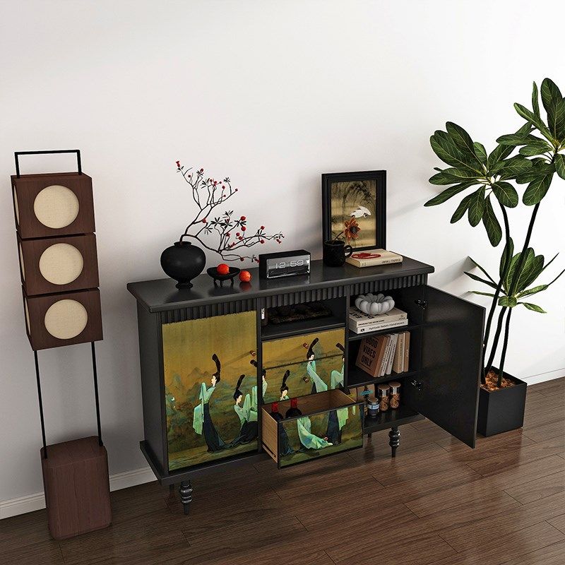 古典复古斗柜客厅入户进门玄关柜实木新中式储物装饰柜宋代彩绘柜,住宅家具,门厅/玄关柜/玄关架,淘宝优惠券,粉丝福利购,淘宝优惠卷