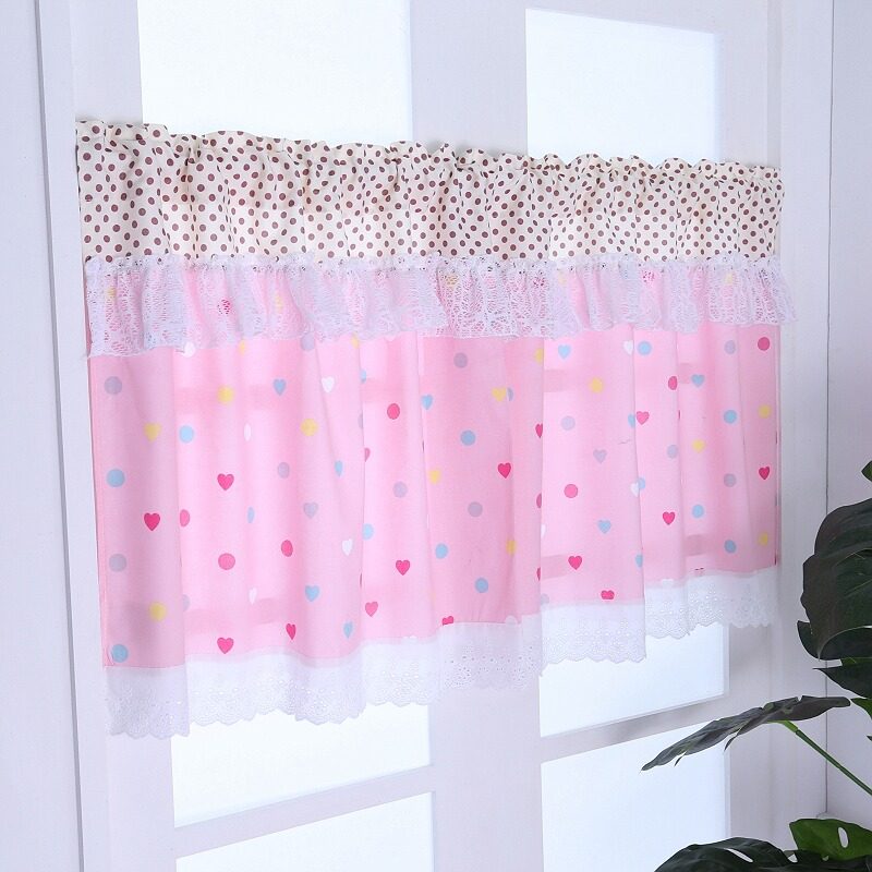 格子半帘田园短帘小卧室儿童窗帘厨房帘飘窗门帘女孩蕾丝纱公主风,居家布艺,成品窗帘,淘宝优惠券,粉丝福利购,淘宝优惠卷