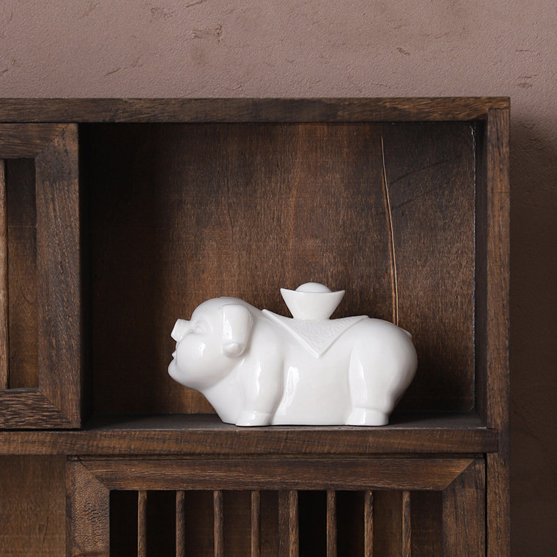 陶瓷12生肖猪摆件招财客厅办公室桌面小猪猪瓷器家居装饰品工艺品,家居饰品,装饰摆件,淘宝优惠券,粉丝福利购,淘宝优惠卷