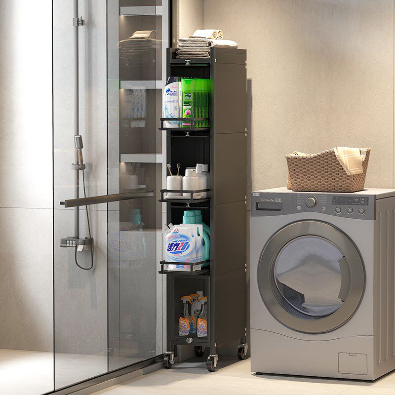卫生间夹缝抽拉式收纳柜窄缝隙置物架洗手间洗衣机侧边柜子储物柜