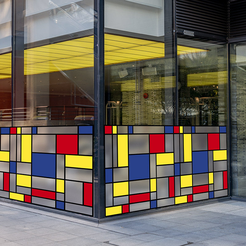 蒙德里安绘画元素底纹静电贴膜隔断美化艺术馆画廊布置橱窗玻璃门,家居饰品,软装墙贴,淘宝优惠券,粉丝福利购,淘宝优惠卷