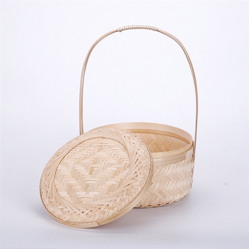 竹编筐手提篓竹篮包装盒礼品盒竹制品装饰水果蔬菜采摘收纳农家用,特色手工艺,竹编/竹雕,淘宝优惠券,粉丝福利购,淘宝优惠卷