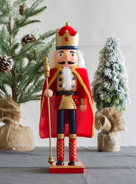 胡桃夹子38cm士兵木偶欧式创意家居摆件电视柜客厅儿童房软装饰品