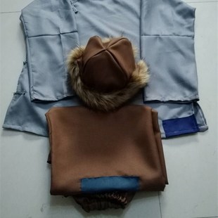 新款《白毛女》杨白劳帽子胡子喜儿套装农民演员乞丐服儿童表演服